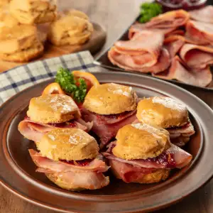Sweet Potato Biscuits and Ham